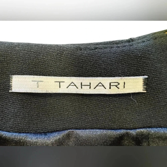 TAHARI Dress Black Short Sleeve Plus Size Midi Size 16 - Picture 8 of 11